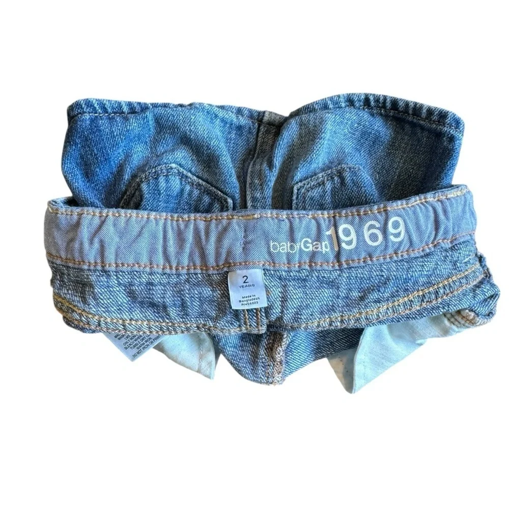 Baby Gap 1969 Girls Mini Jean Denim Skirt Size 2 Years Adjustable Waist